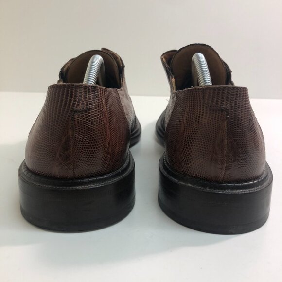 Paolo de Marco Handmade in Spain Genuine Lizard Brown Leather Bluchers 11.5 - Picture 5 of 12